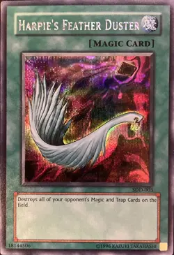 Harpie's Feather Duster SDD-003 Limited Edition Prismatic Secret Rare LP - Image 1