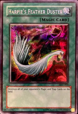 Harpie's Feather Duster SDD-003 Limited Edition Prismatic Secret Rare LP - Image 2