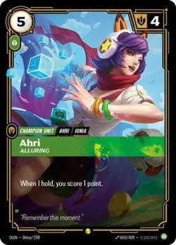 Riftbound Ahri Alluring (Alternate Art) NM Foil Origins - Image 1