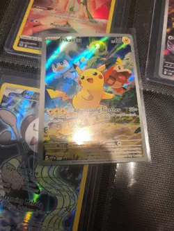 Pikachu - SVP027 - Full Art Black Star Holo Rare Promo - Pokemon Card - NM - Image 1