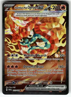 Hearthflame Mask Ogerpon ex 212/167 Twilight Masquerade NM Pokemon Card TCG - Image 1