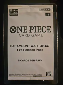 (Sealed) One Piece ENG Card Game Paramount War OP-02 Pre-Release Pack - Image 1