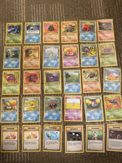 1999 Pokemon Fossil 1st Edition 16-62 Complete Non-Holo Card Set NM/LP - Image 3