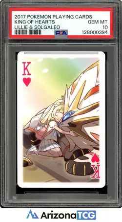 Pokemon 2017 Lillie & Solgaleo King Of Hearts Playing Cards GEM MT PSA 10 - Image 1