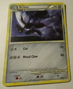 Pokemon TCG Undaunted Scizor Holo Card 7/90 Played 2010 HeartGold SoulSilver - Image 2