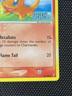 Charmander 48/100 Crystal Guardians Stamped Reverse Holo Pokemon Card LP/NM - Image 4