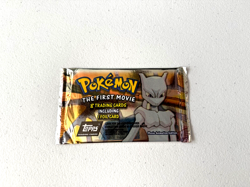 Topps Pokemon THE FIRST MOVIE Booster Pack 9 Cards Foil Black Logo New & Sealed - Image 1