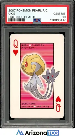 Pokemon 2007 Uxie Queen Of Hearts Pokemon Pearl Playing Card Japanese PSA 10 - Image 1