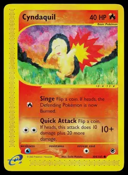 Pokemon Card - Cyndaquil Expedition 104/165 Non Holo - Image 1