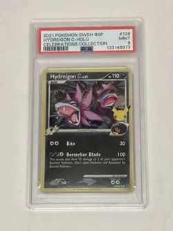 2021 Pokemon Celebrations Hydreigon C Holo SWSH138 Promo #138 Mint PSA 9 Card - Image 1