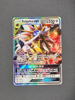 Pokemon TCG Solgaleo GX 89/149 Sun & Moon Base Set Rare Holo Foil Card - Image 1