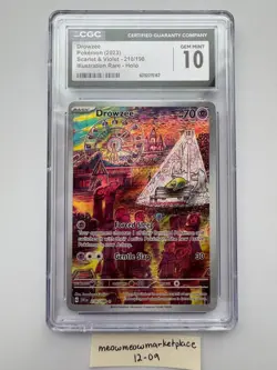 Drowzee Pokemon Card 2023 Scarlet & Violet 210/198 CGC 10 Gem Mint - Image 1
