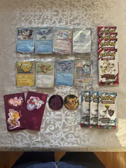 2025 Pokemon Holiday Calendar Promo Card Lot 8 Stamped Promos, 7 Fun Packs - Image 1