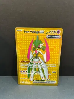 Iron Valiant ex Gold Hyper Rare 261/182 Paradox Rift Pokemon Card NM - Image 1