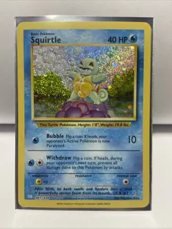 Pokemon TCG Squirtle CLB 001/034 Classic Collection Holo Card - Image 1