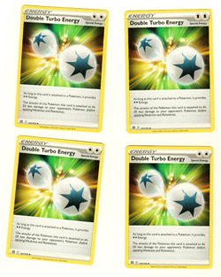 Set Of 4 Double Turbo Energy 151/172 Uncommon Pokemon Trading Card Playset - Image 1