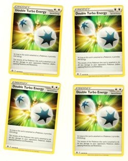 Set Of 4 Double Turbo Energy 151/172 Uncommon Pokemon Trading Card Playset - Image 3