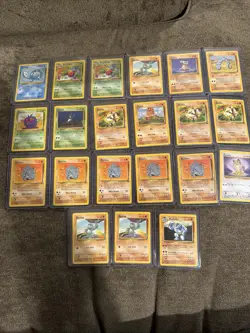 Vintage Lot Of 21 1999 Pokemon Cards In Top Loaders B3 - Image 1