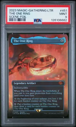2023 MTG THE LORD OF THE RINGS: TALES OF MIDDLE-EARTH #451 THE ONE RING PSA 9 - Image 1
