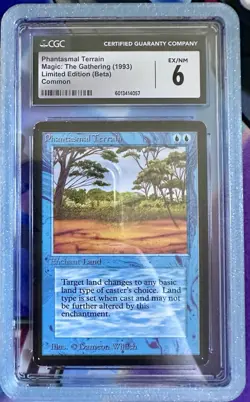 Phantasmal Terrain - Beta Edition - CGC 6 - Magic the Gathering (MTG) - Image 1