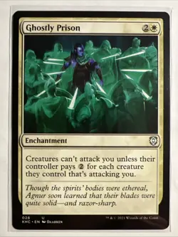 Ghostly Prison MTG Kaldheim Commander LP 26 - Image 1