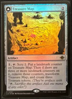 MTG Lost Caverns of Ixalan Treasure Map/Cove NM Foil (Rare) - Image 1