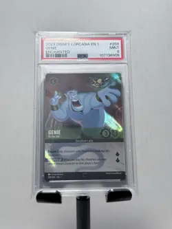 2023 Disney Lorcana First Chapter Genie On Job (Alt Art) Enchanted 209/204 PSA 9 - Image 1