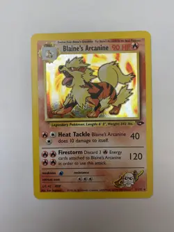 BLAINE'S ARCANINE 1/132 GYM CHALLENGE HOLOGRAPHIC POKEMON TCG - Image 1