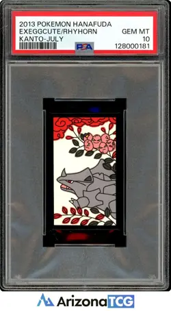 Pokemon 2013 Exeggcute Rhyhorn Hanafuda Kanto-July GEM MT PSA 10 - Image 1