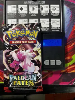 HEAVYU 22.34Grams! Pokemon Paldean Fates Factory Sealed Booster Pack!! - Image 1