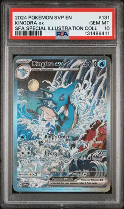 2024 POKEMON SVP EN-SV BLACK STAR PROMO #131 KINGDRA EX PSA 10 - Image 1