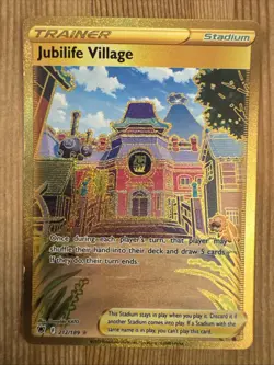 Jubilife Village - 212/189 - Pokemon Astral Radiance Sword Shield Secret Rare LP - Image 1