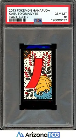 Pokemon 2013 Kabuto Omanyte Hanafuda Kanto-July GEM MT PSA 10 - Image 1