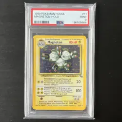 Pokemon - Fossil Set - Magneton - Holo - 1999 - 11/62 - PSA 9 - Mint - Image 1