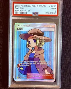 Pokemon TCG Parasol Lady Paradox Rift 255/182 Special Illustration Rare, PSA 9 - Image 1