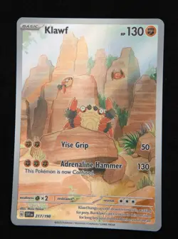 Klawf 217/198 Illustration Rare Scarlet & Violet Pokemon 2023 Near Mint RB36 - Image 2