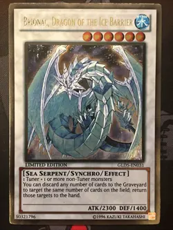 Brionac, Dragon of the Ice Barrier GLD5-EN031 Limited Edition Gold Rare LP - Image 2