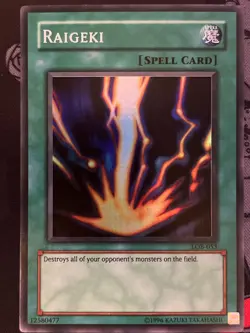 Raigeki LOB-053 Unlimited Super Rare LP - Image 3