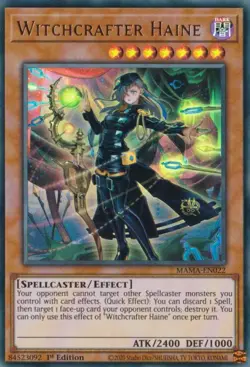 Yugioh - Witchcrafter Haine (Ultra Rare) (1st Edition) - MAMA-EN022 P - Image 1