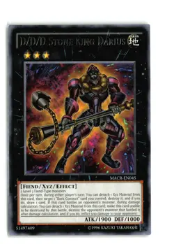 D/D/D STONE KING DARIUS MACR-EN045 UNLIMITED Maximum Crisis Yugioh TCG NM - Image 1