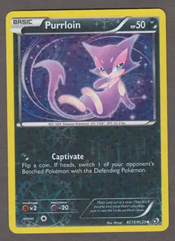 Purrloin RC13/RC25 Legendary Treasures Radiant Collection Pokemon Card NM 2013 - Image 1