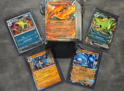 Pokemon Tyranitar & Lucario Prismatic Evolutions Stamped Promos + 100 Card Lot - Image 2