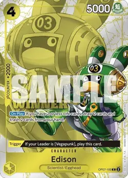 Edison OP07-100 One Piece Winner Card - Image 1