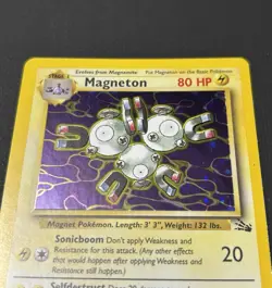 Pokemon TCG Magneton Fossil Holo Card 11/62 Unlimited - Image 2