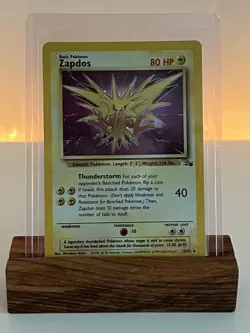 Zapdos 15/62 | Fossil Set | Holo Rare Pokemon Card | LP/NM | Vintage WOTC - Image 1