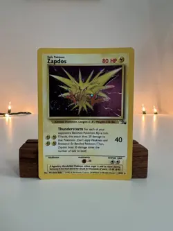 Zapdos 15/62 | Fossil Set | Holo Rare Pokemon Card | LP/NM | Vintage WOTC - Image 3