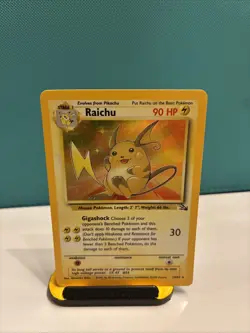 Pokemon TCG Raichu Fossil Holo Card 14/62 Unlimited Rare - Image 1