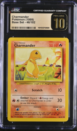 Charmander Base Set Card, CGC Pristine 10, Slab, 46/102 - Image 1