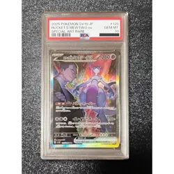 Team Rocket's Mewtwo ex SAR 125/098 Glory of Team Rocket Pokemon Card - Image 1