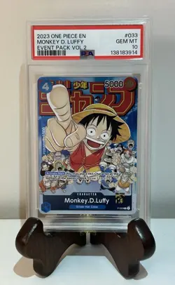 Monkey D. Luffy P-033 PSA 10 Event Pack Vol 2 Promo English One Piece Card Game - Image 1